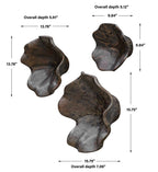 Two Wood Wall Decor In Mocha Set/3