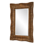 Emerson Scalloped Antique Gold Mirror