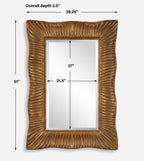 Emerson Scalloped Antique Gold Mirror