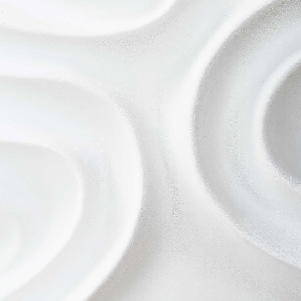 Snowdrift Sculpted White Wall Decor Set/4