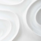 Snowdrift Sculpted White Wall Decor Set/4