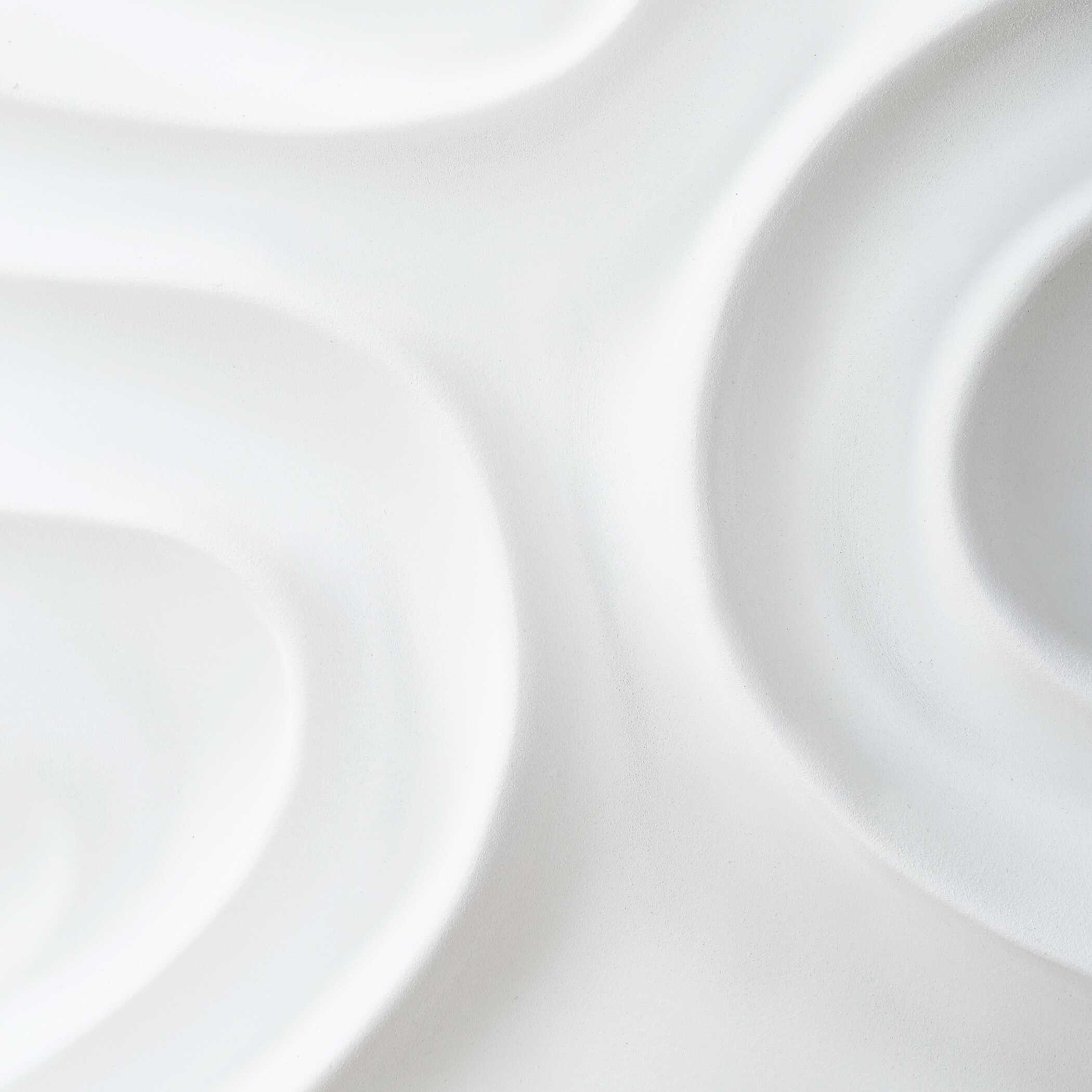 Snowdrift Sculpted White Wall Decor Set/4