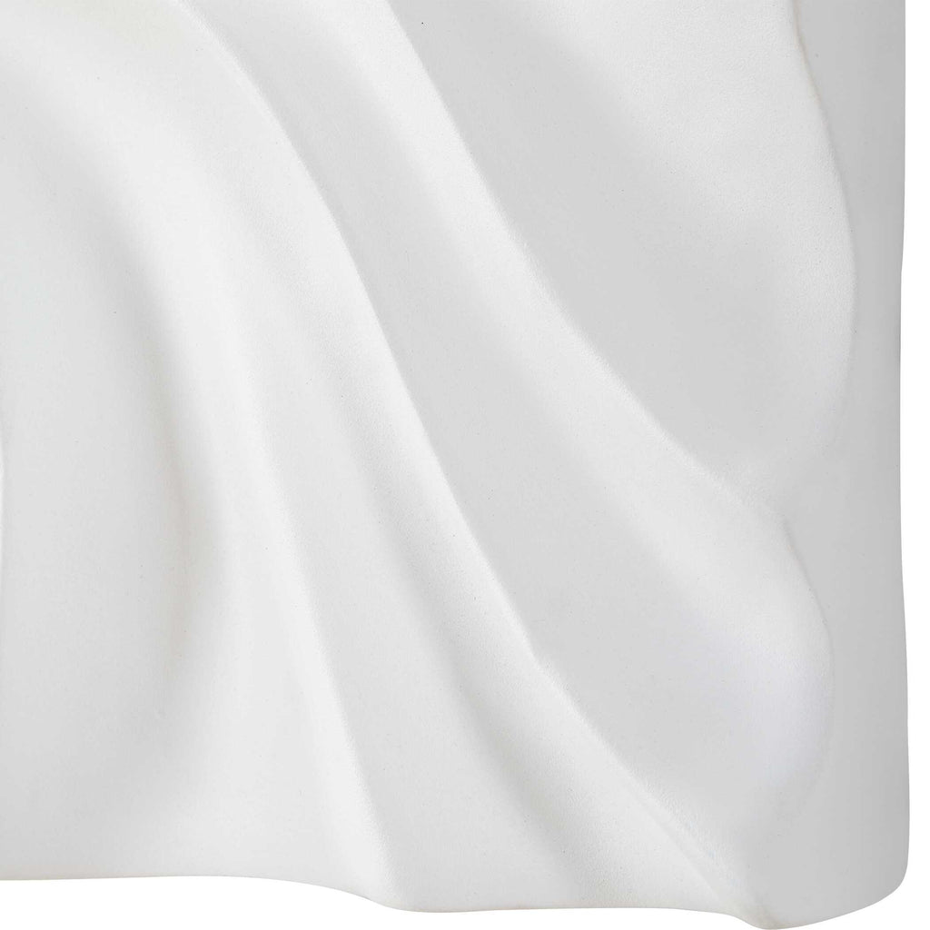 Snowdrift Sculpted White Wall Decor Set/4