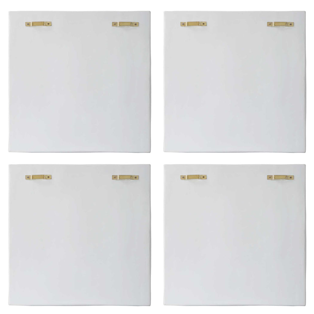 Snowdrift Sculpted White Wall Decor Set/4