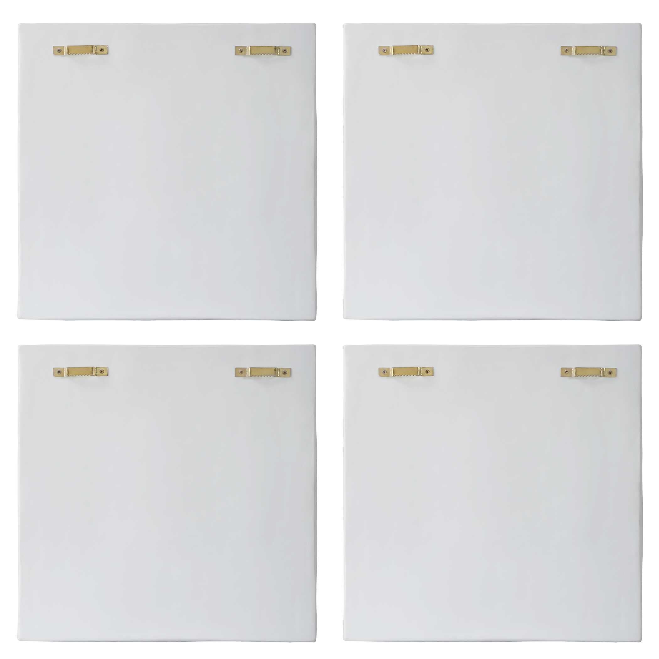 Snowdrift Sculpted White Wall Decor Set/4