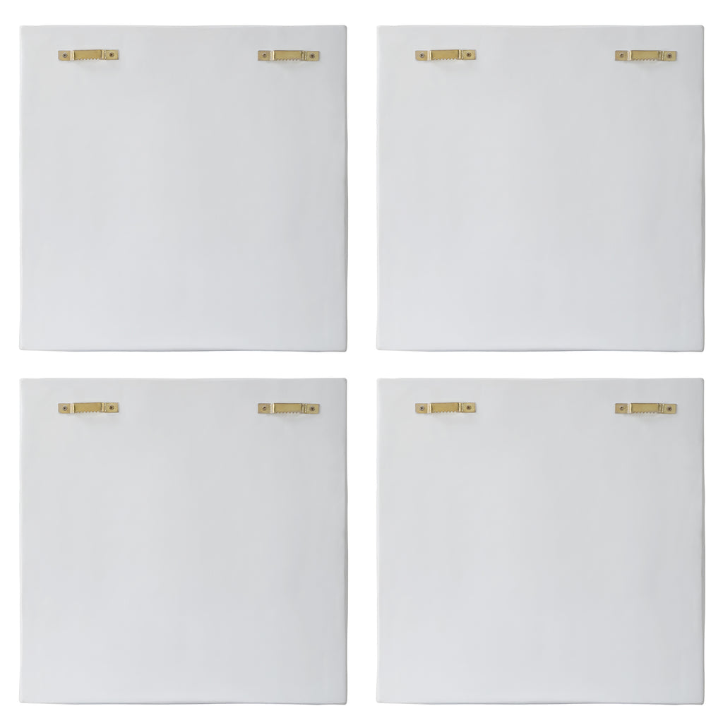 Snowdrift Sculpted White Wall Decor Set/4