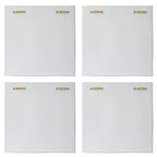 Snowdrift Sculpted White Wall Decor Set/4