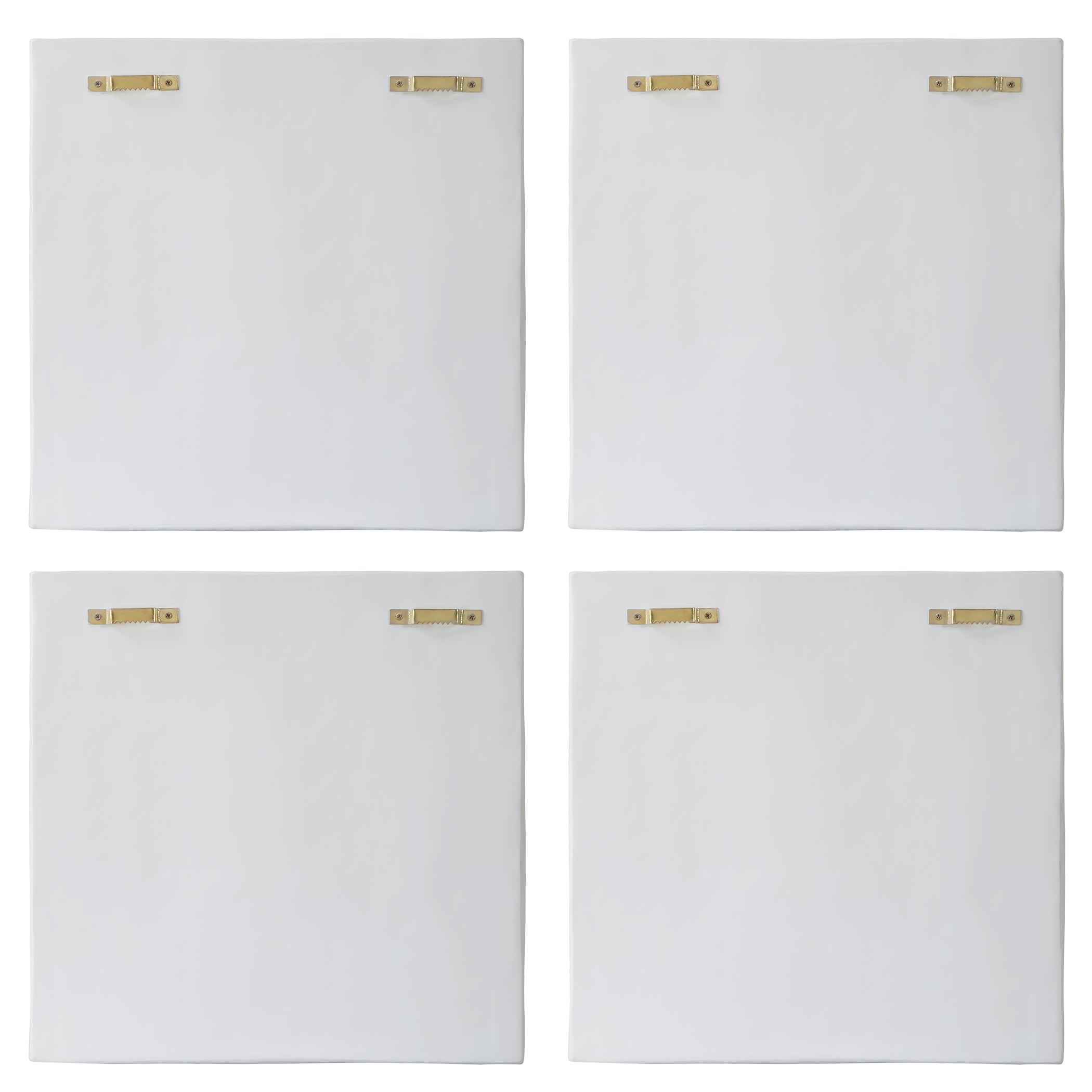 Snowdrift Sculpted White Wall Decor Set/4