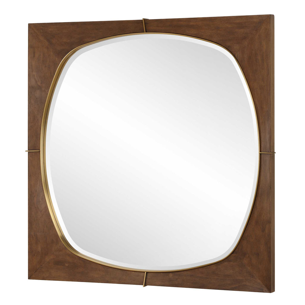 Garonne Square Walnut Mirror