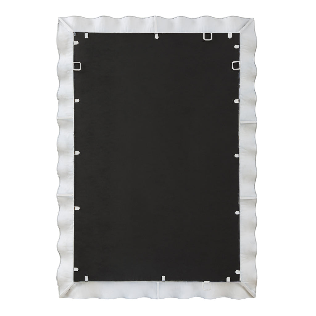 Haya White Scalloped Mirror