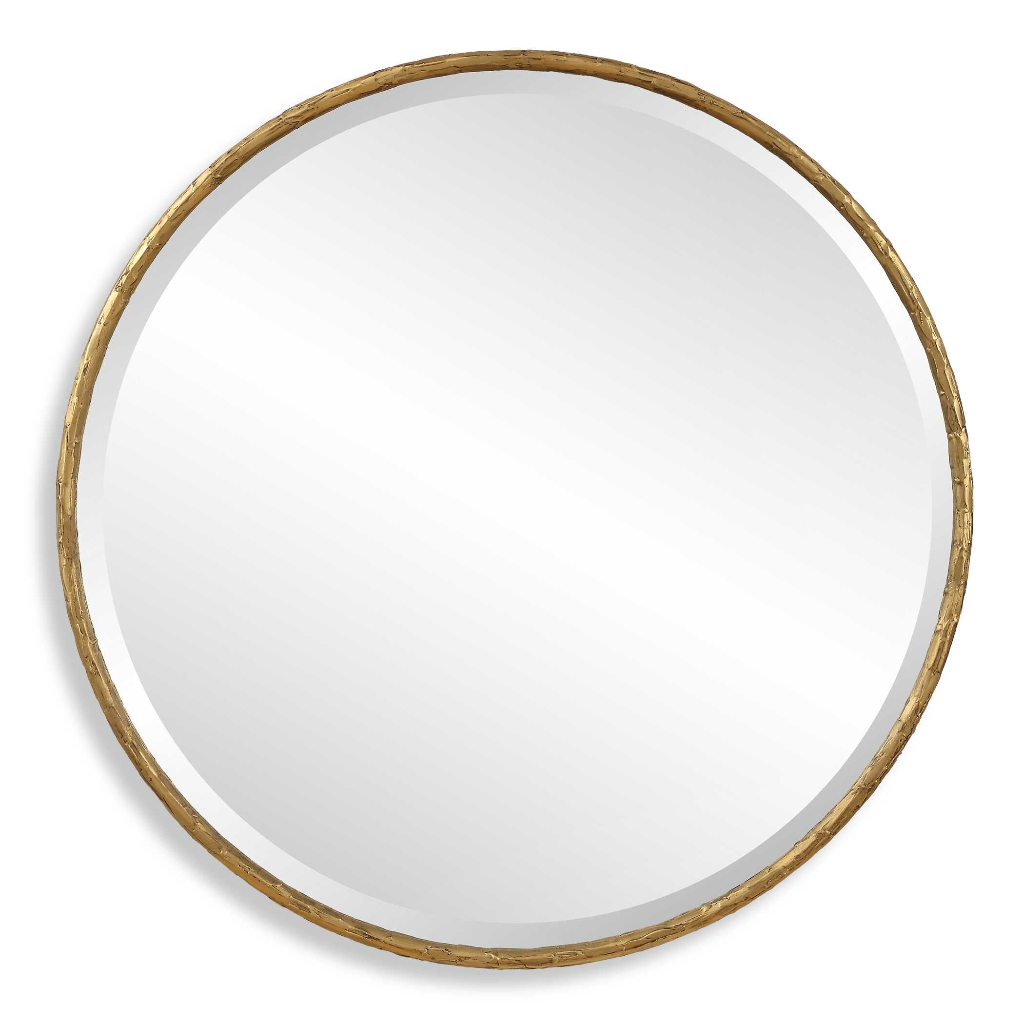 Sutton Aged Gold Round Mirror