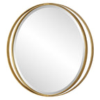 Rhodes Gold Round Mirror