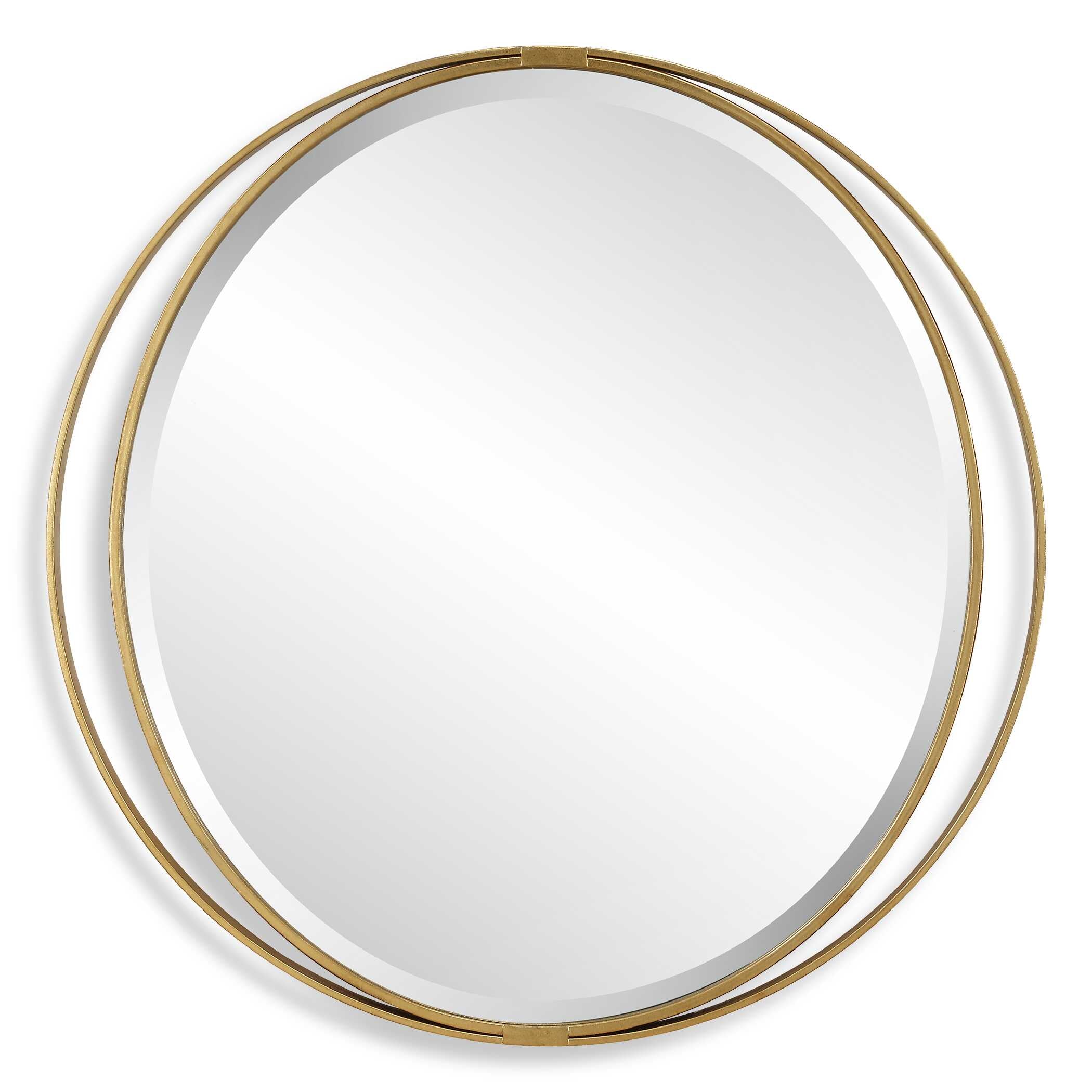 Rhodes Gold Round Mirror
