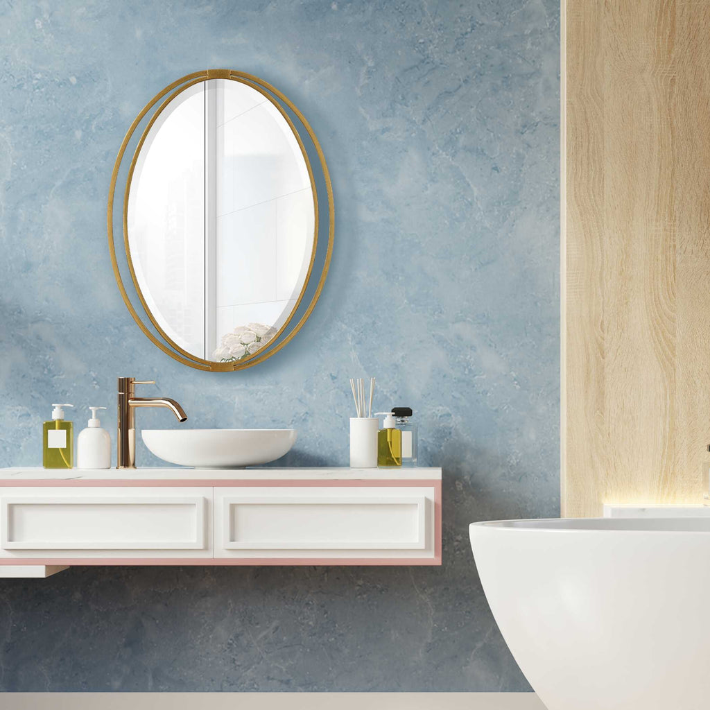 Rhodes Gold Oval Mirror