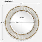 Denali Textured Glass Round Mirror