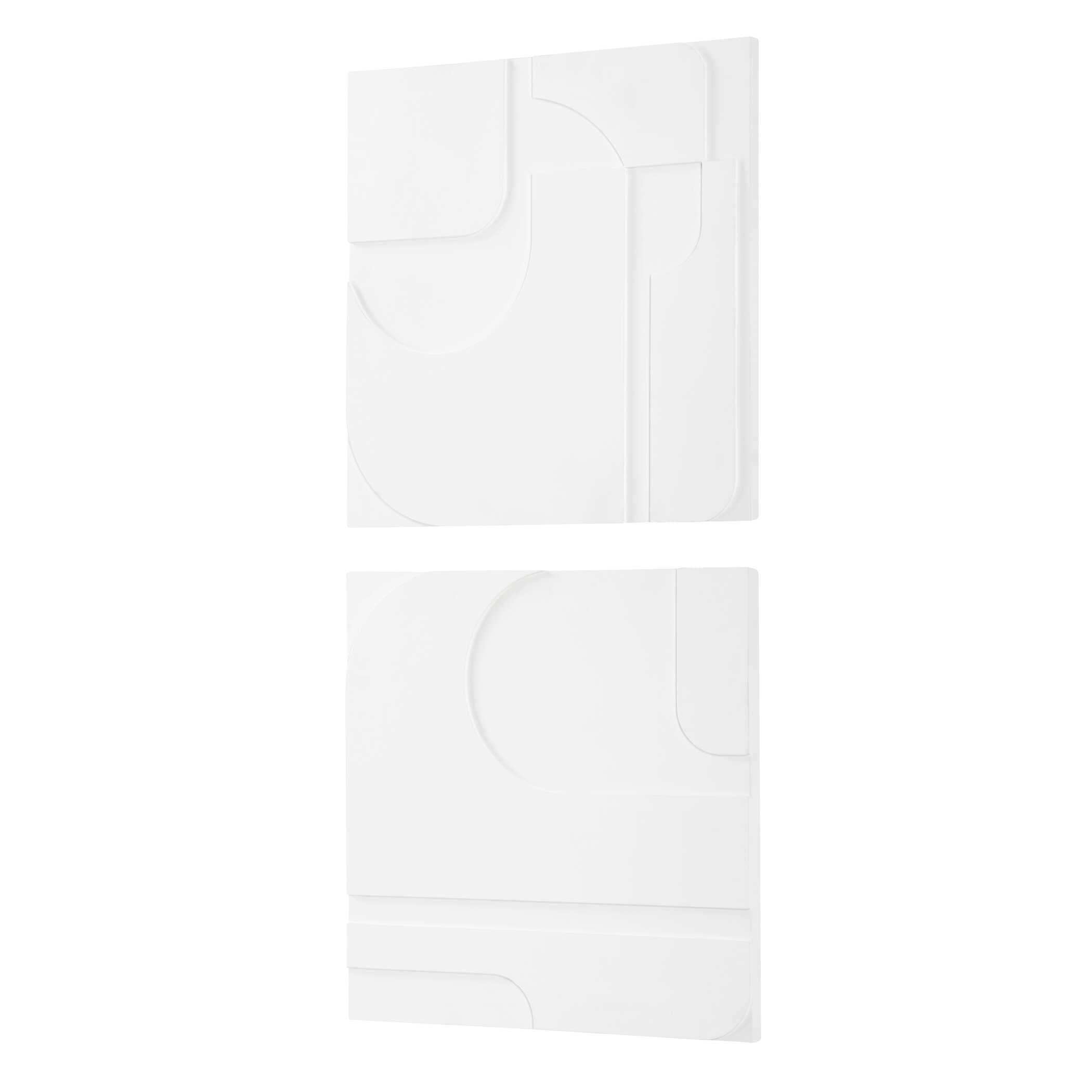 Contours White Wall Decor Set/2