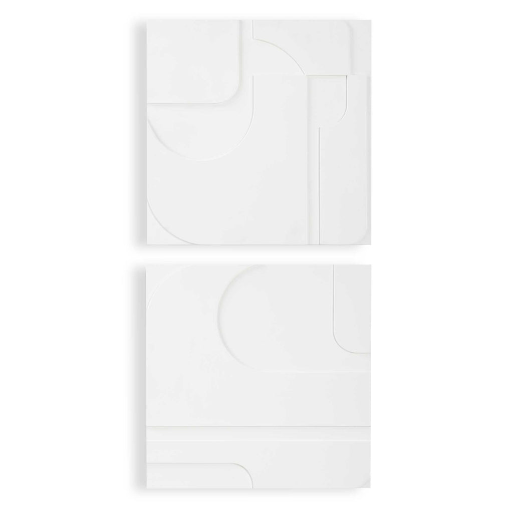 Contours White Wall Decor Set/2