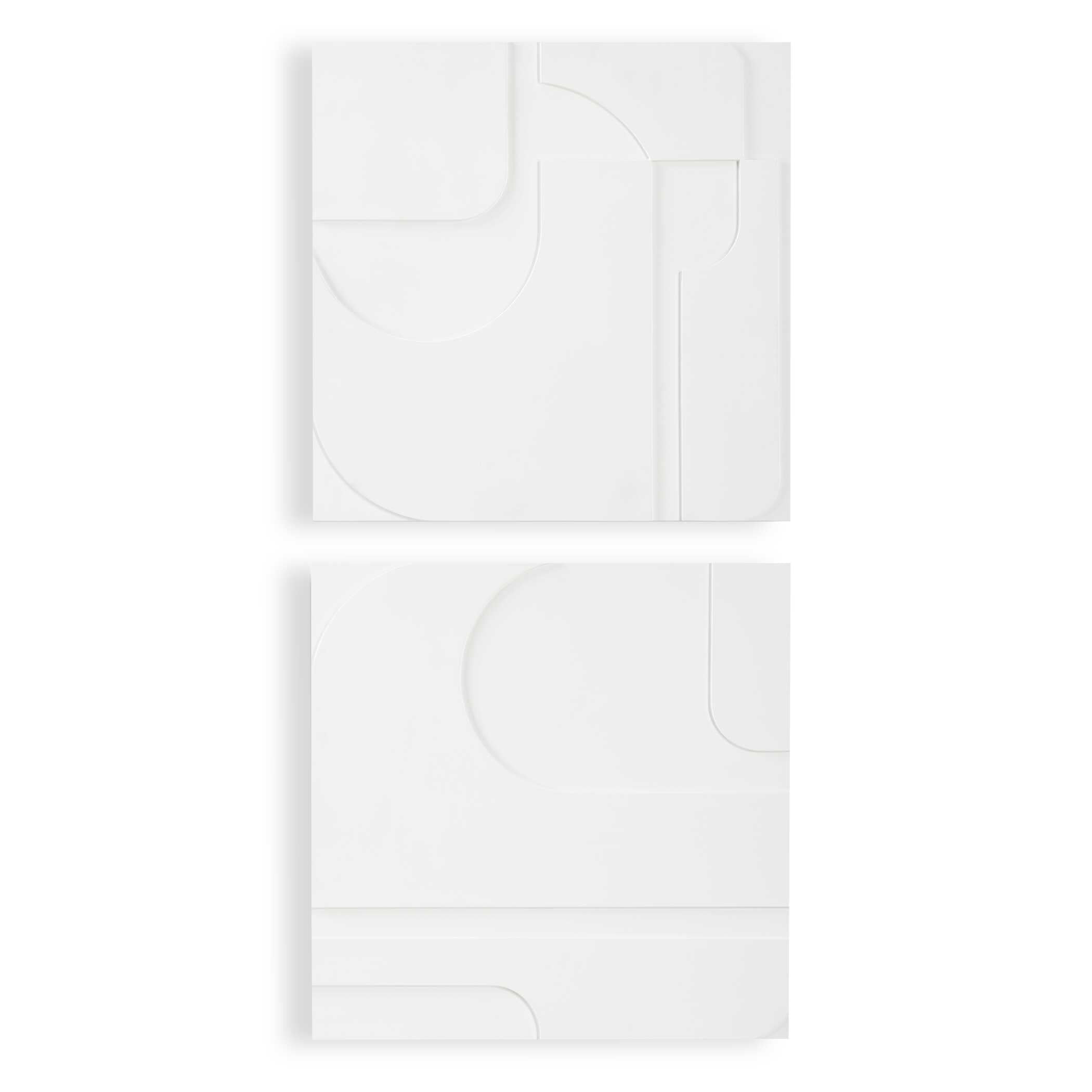 Contours White Wall Decor Set/2