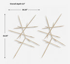 Fireworks Silver Wall Decor Set/2