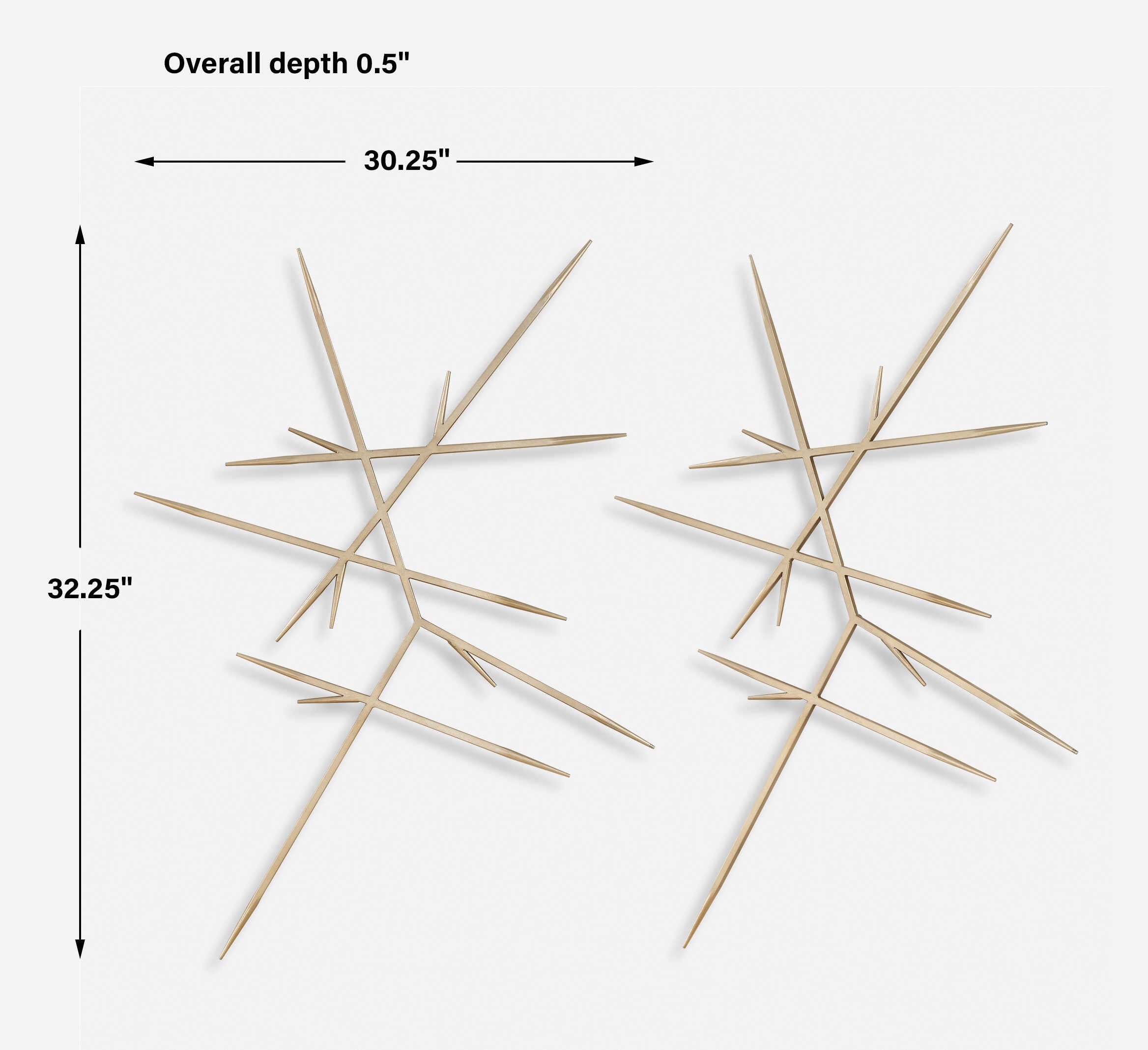 Fireworks Silver Wall Decor Set/2