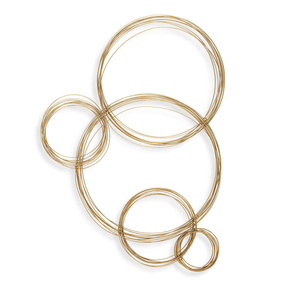 Golden Bubbles Metal Wall Decor