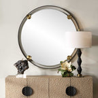 Radius Round Bronze Iron Mirror