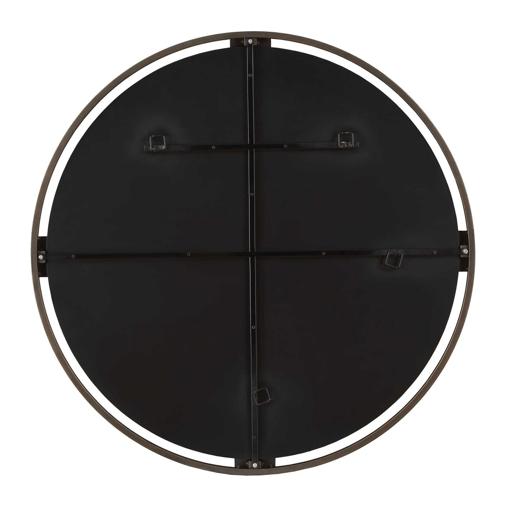 Cornelia Black Round Mirror
