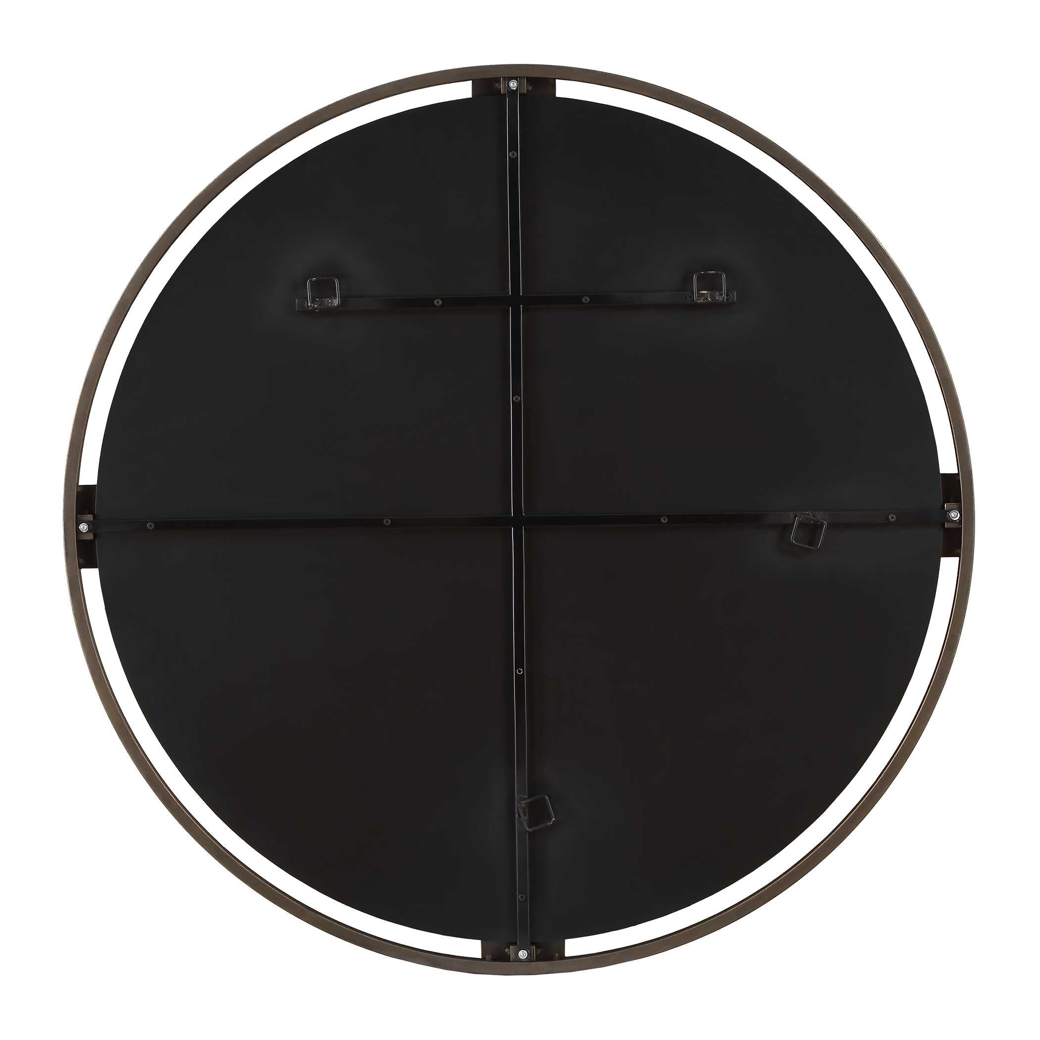 Cornelia Black Round Mirror