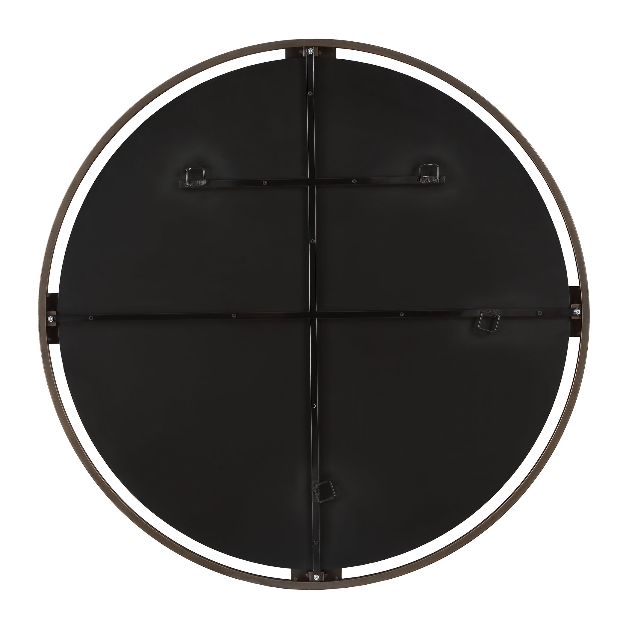 Cornelia Black Round Mirror