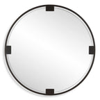 Cornelia Black Round Mirror
