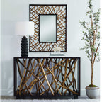 Teak Maze Rectangle Mirror
