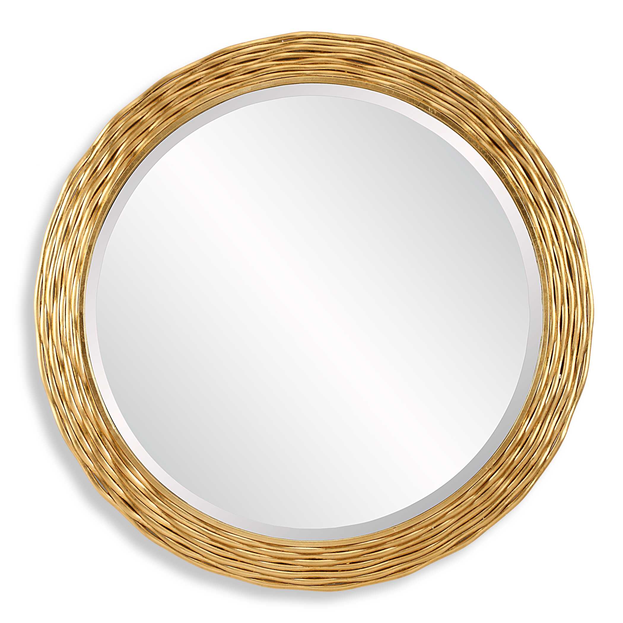 Celeste Gold Round Mirror