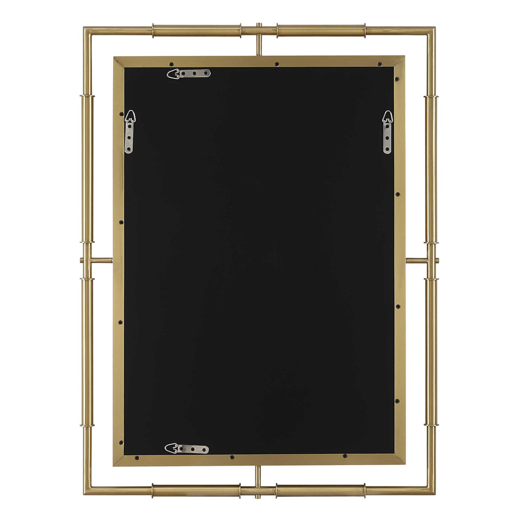 It's All Connected Rectangle Brass Mirror