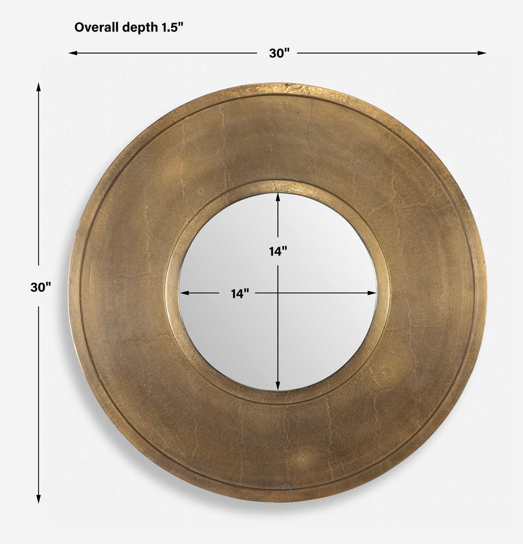 Axel Round Brass Mirror