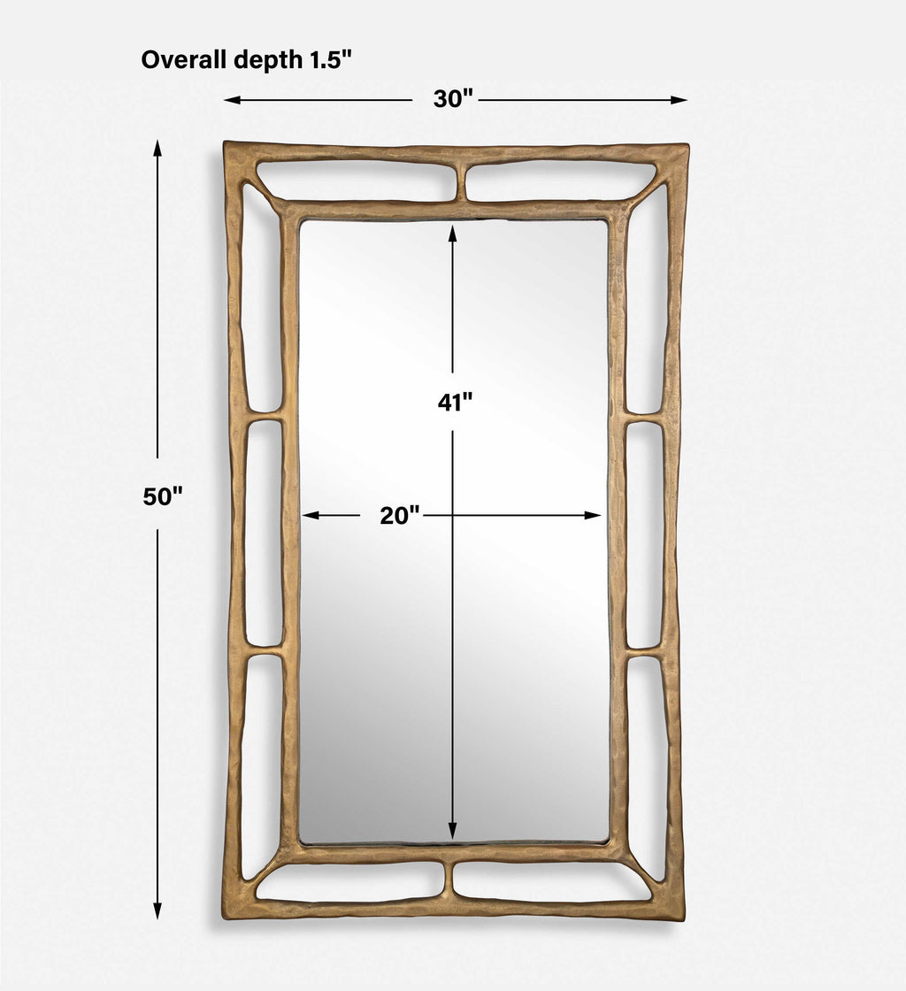 Felix Brass Rectangle Mirror