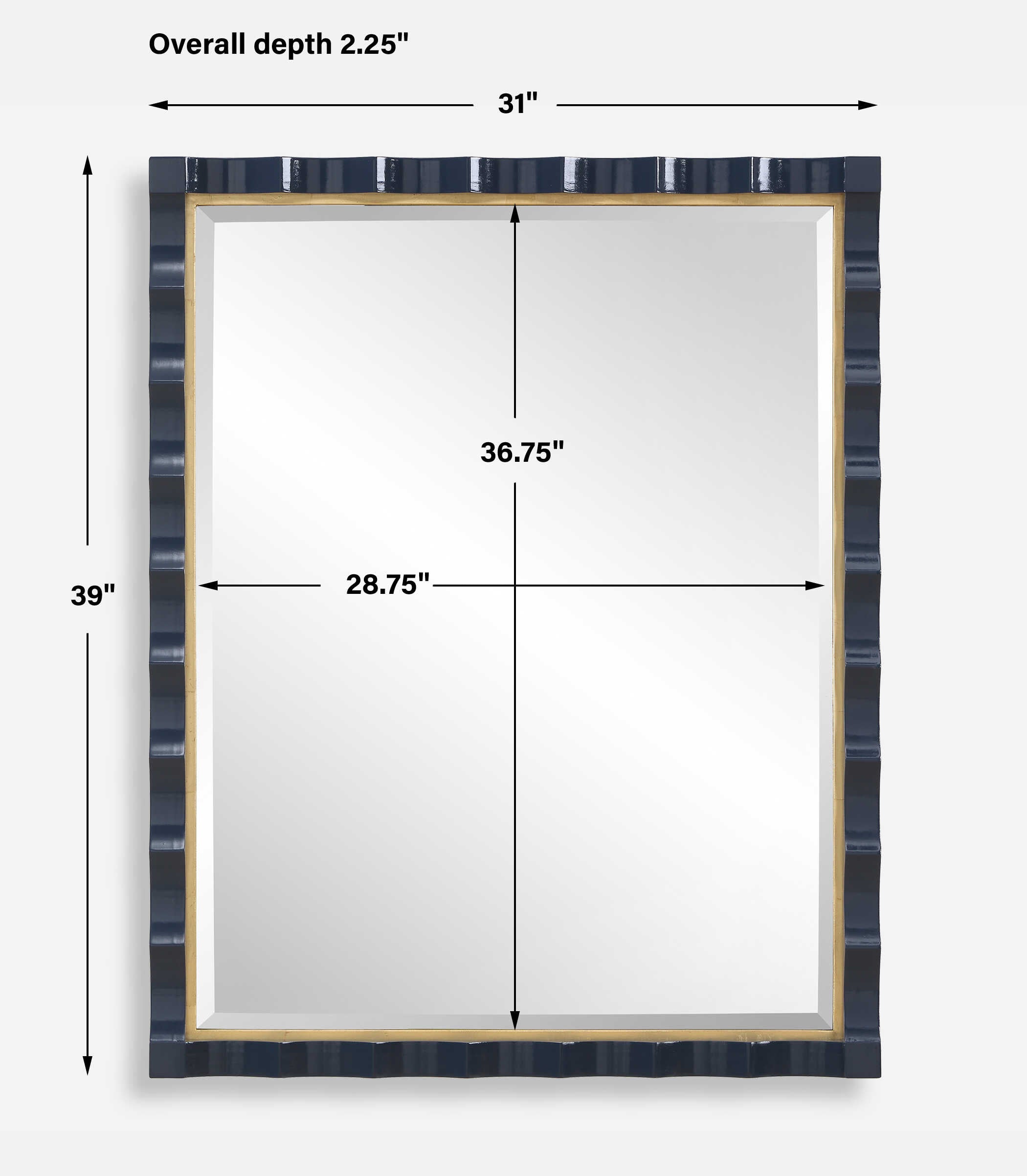 Gulf Navy Blue Mirror
