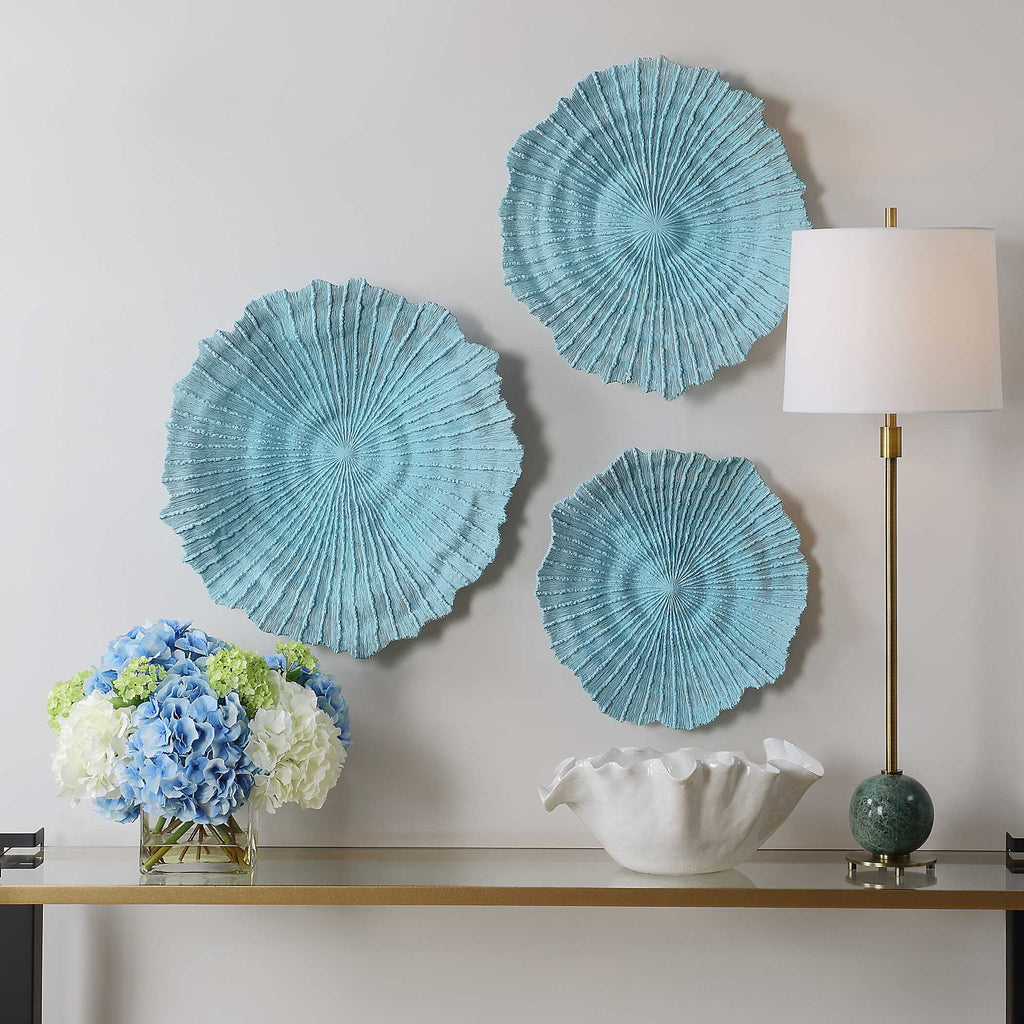 Ocean Gems Blue Wall Decor Set/3