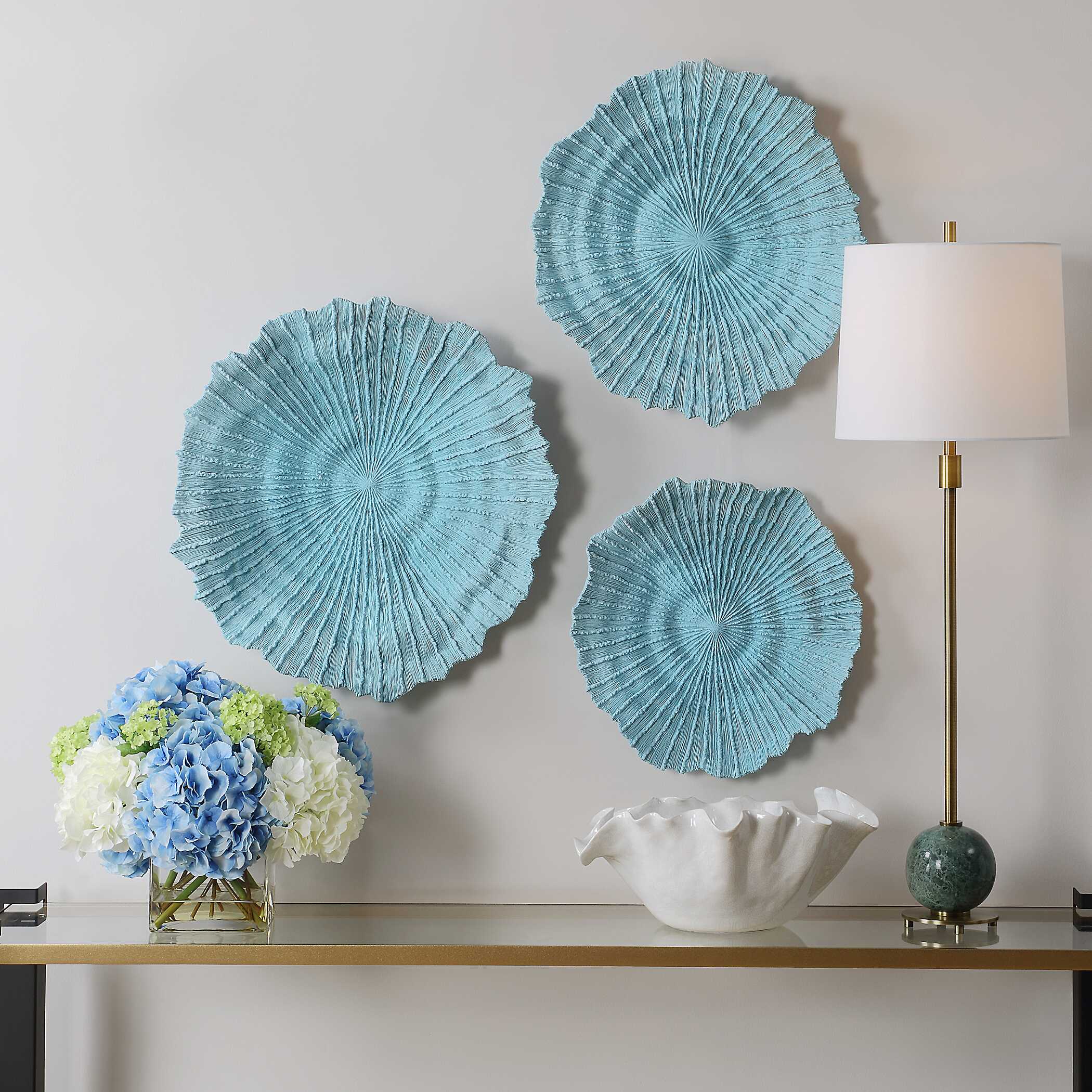 Ocean Gems Blue Wall Decor Set/3