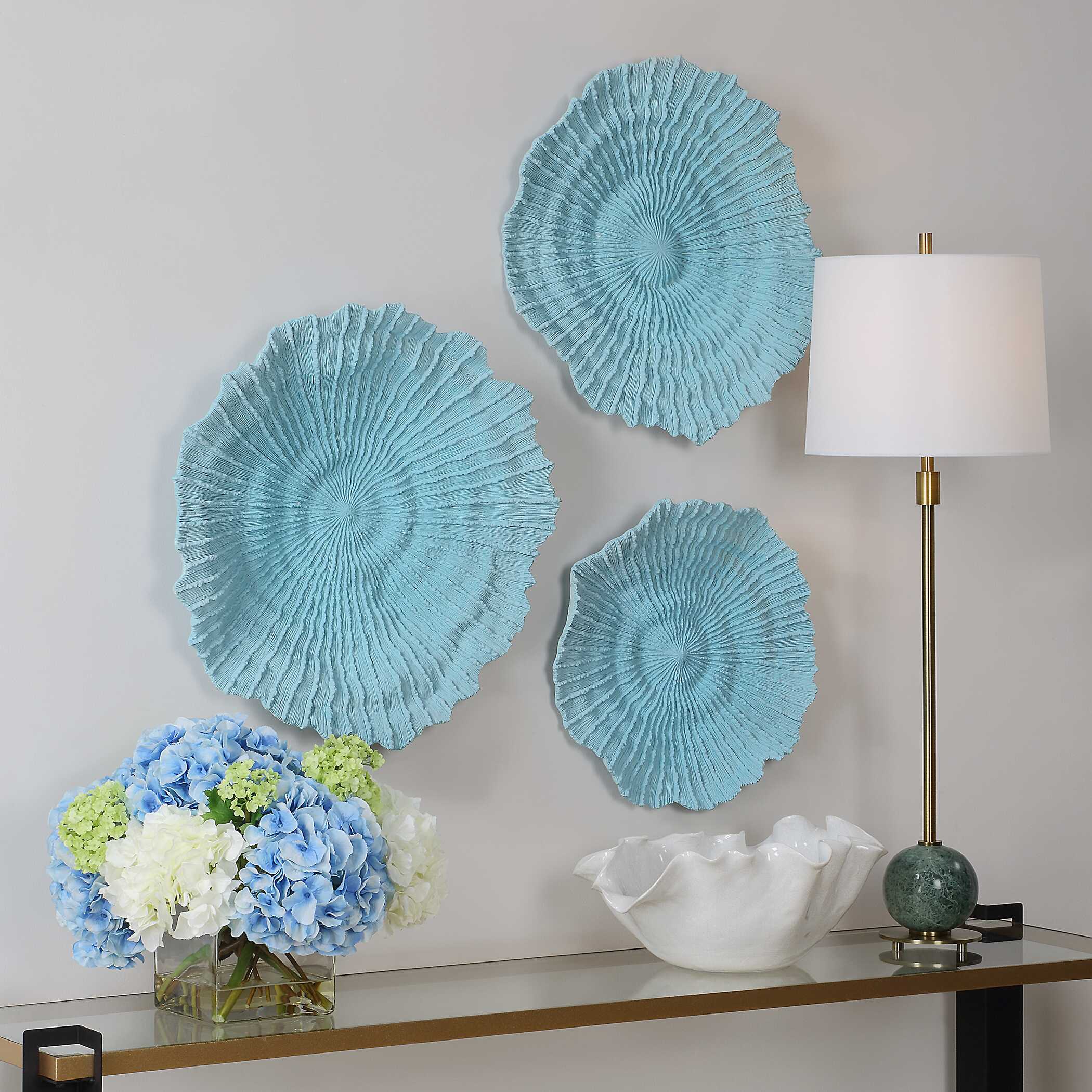 Ocean Gems Blue Wall Decor Set/3