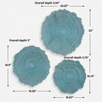 Ocean Gems Blue Wall Decor Set/3