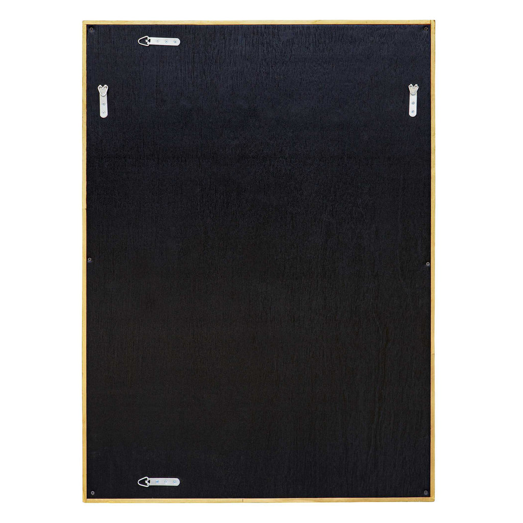 Overlap Teak Wood Mirror