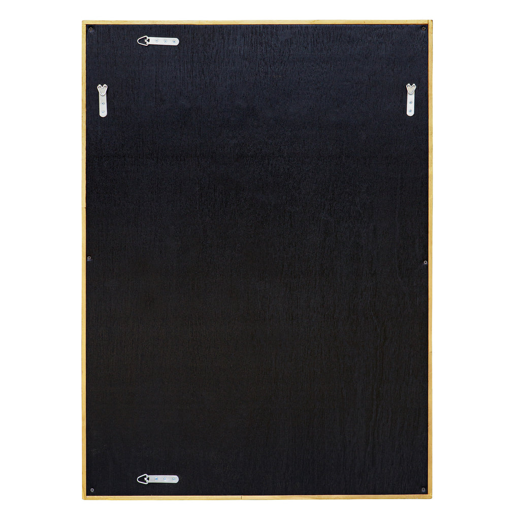 Overlap Teak Wood Mirror