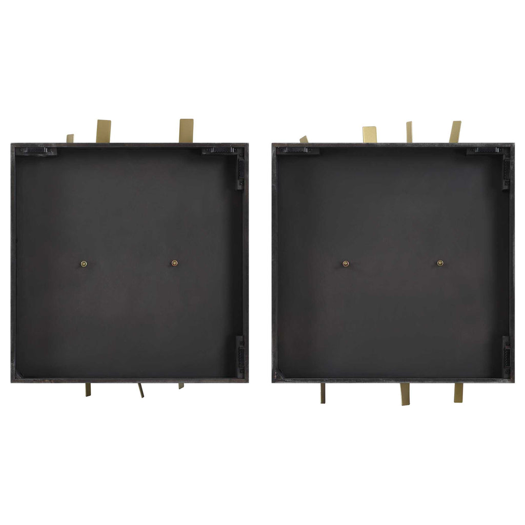 Crosshatch Metal Wall Decor Set/2