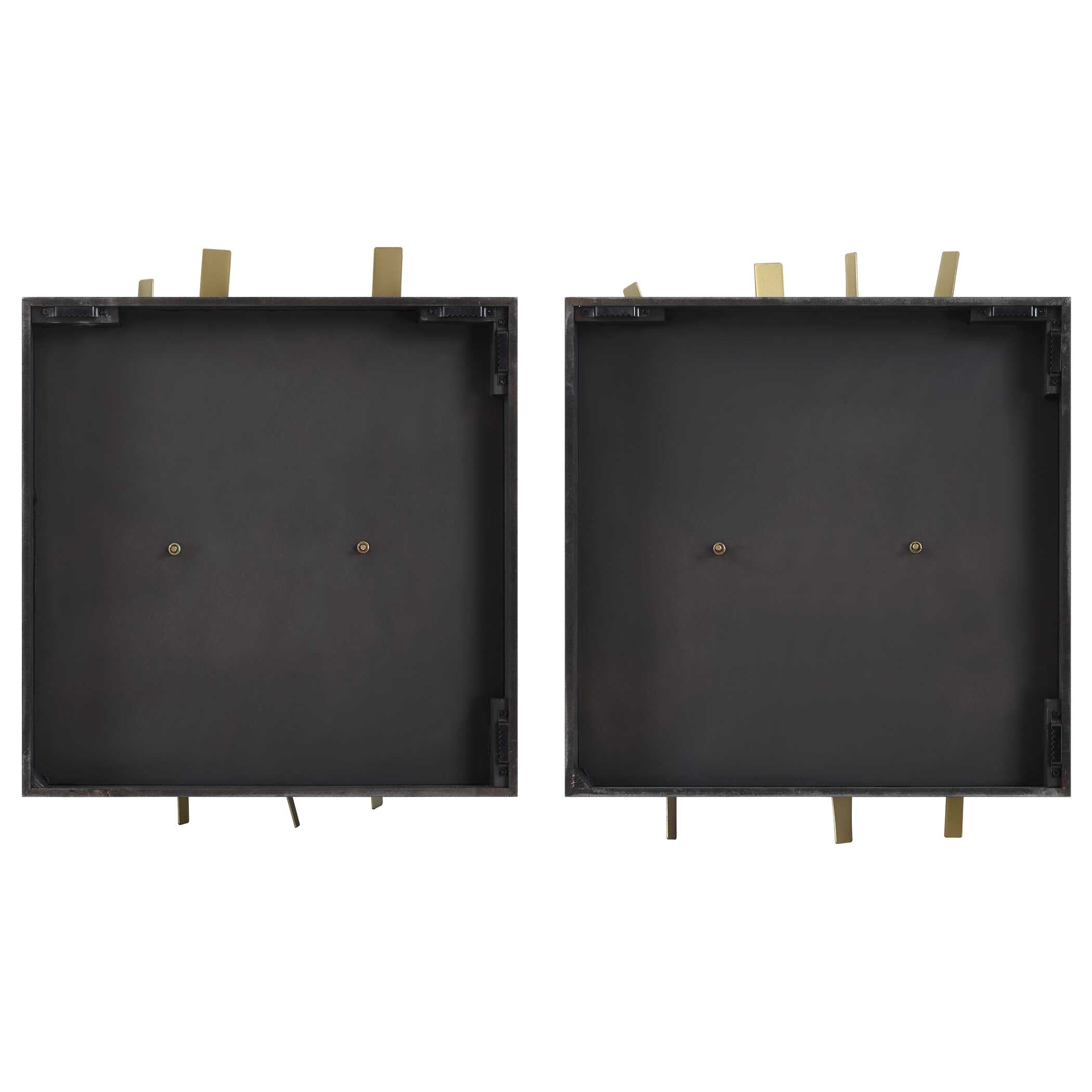 Crosshatch Metal Wall Decor Set/2