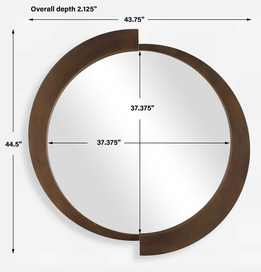 Rounded Reverse Sign Reverse Round Mirror – Model Home Accents