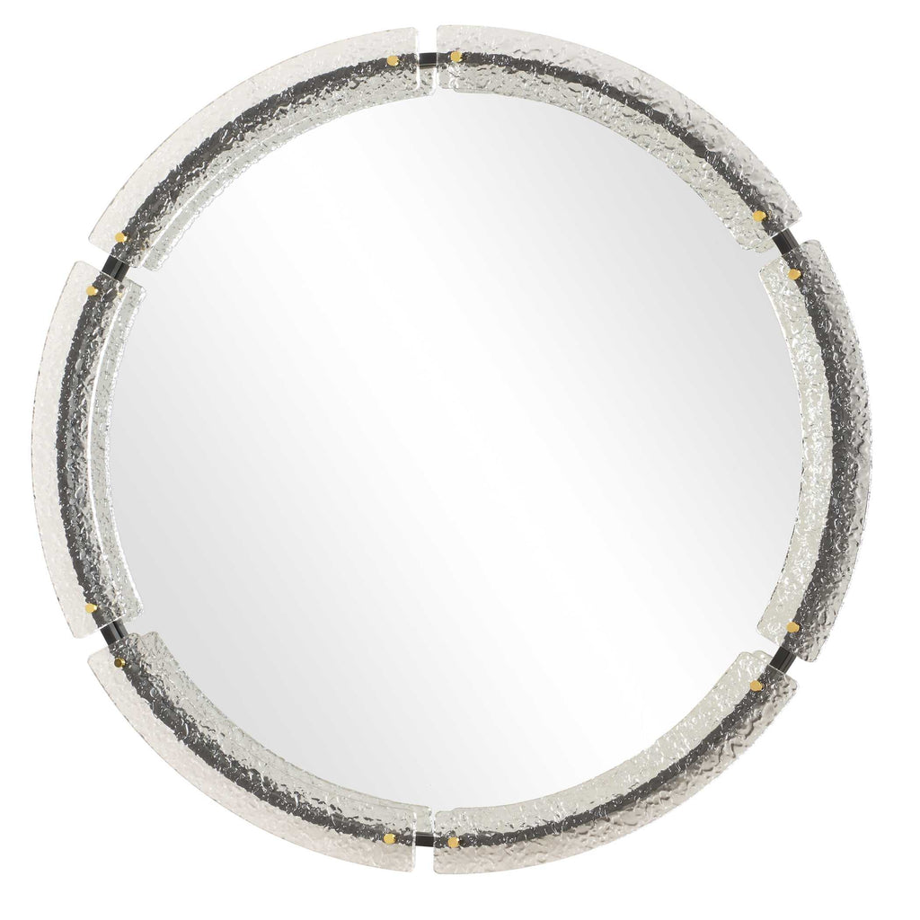 Crystalline Round Mirror