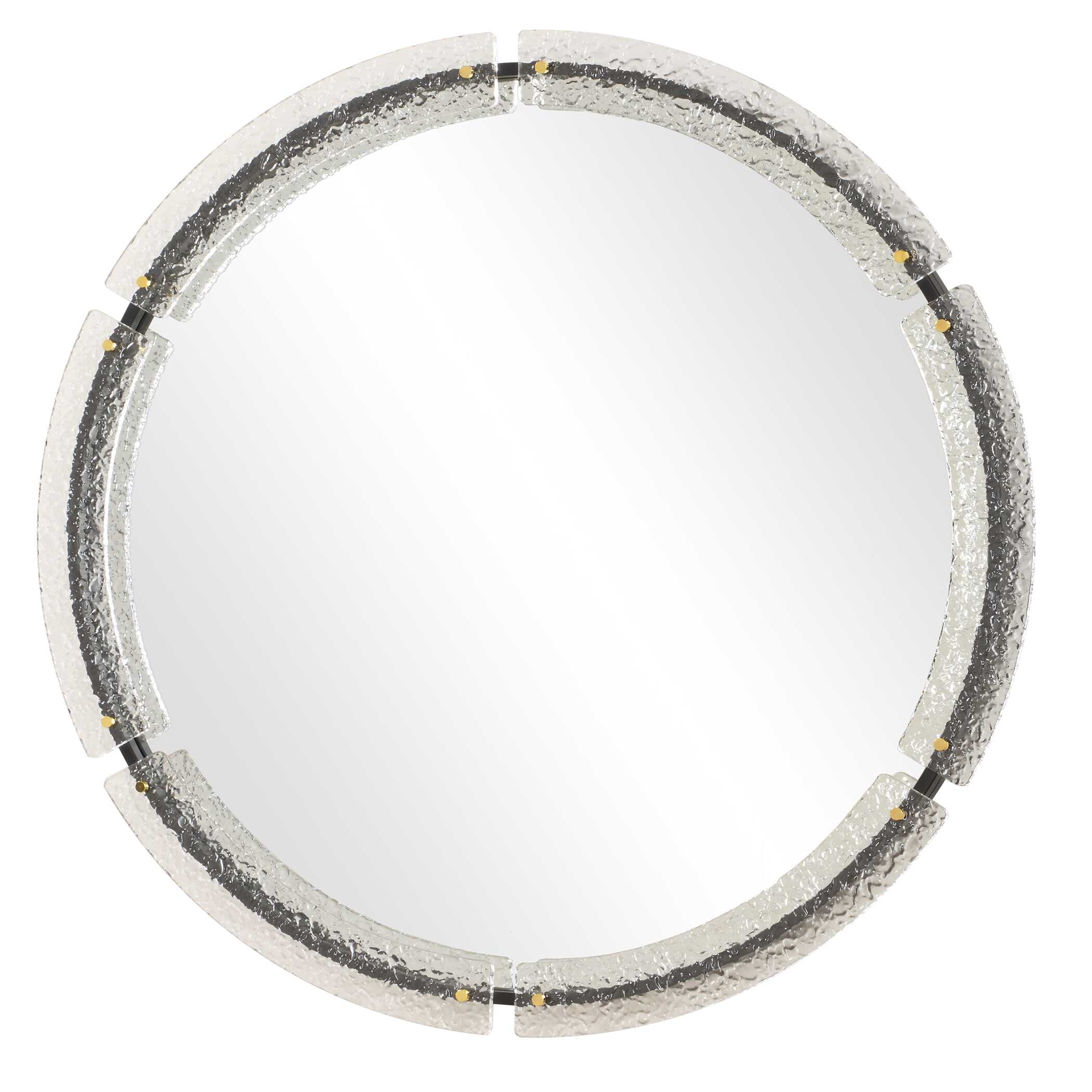 Crystalline Round Mirror