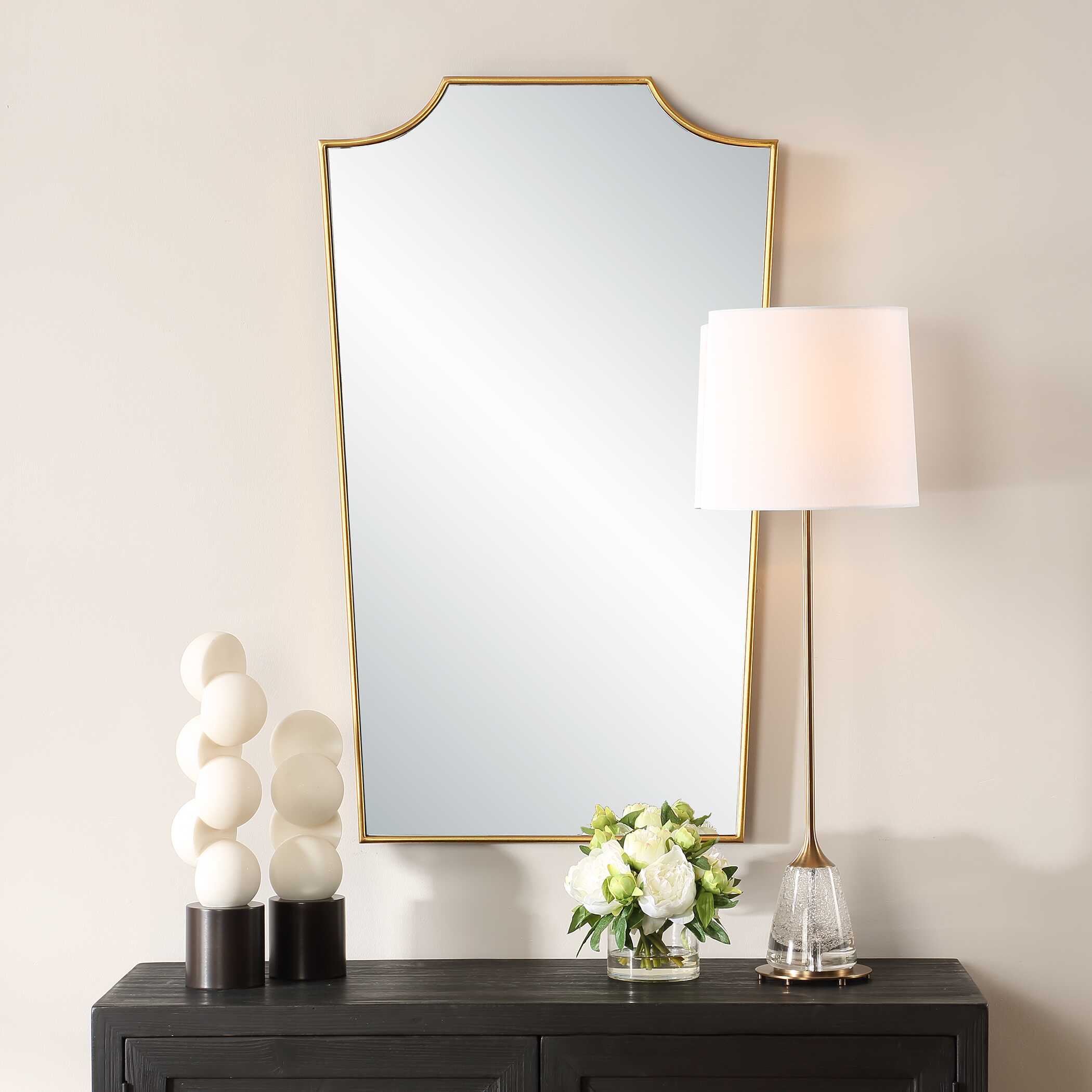 Demure Antique Gold Mirror