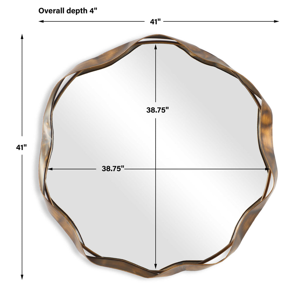 Catch The Wave Round Mirror