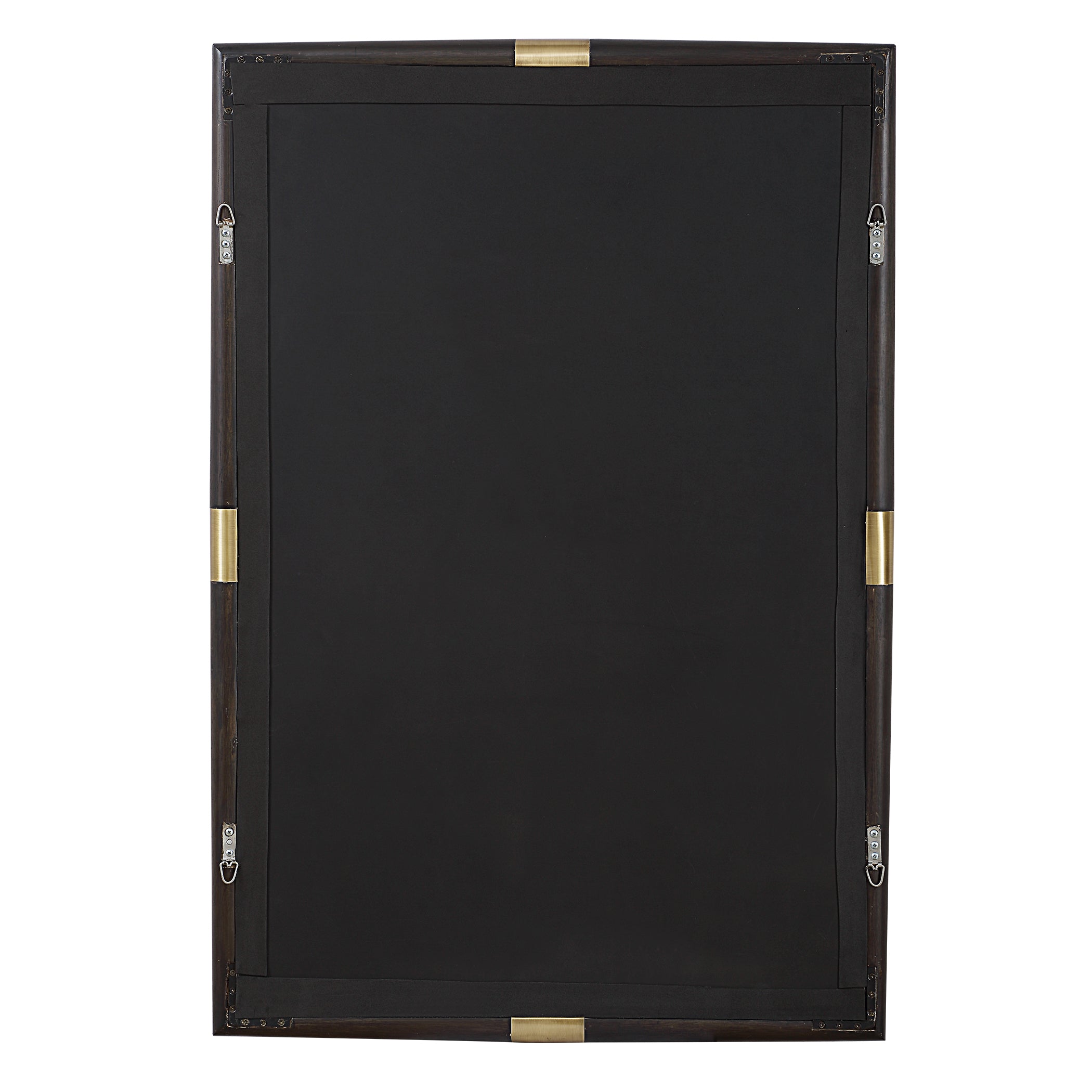 Larkin Dark Wood & Brass Mirror